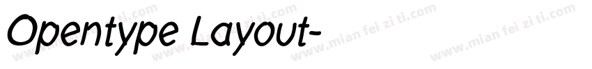 Opentype Layout字体转换